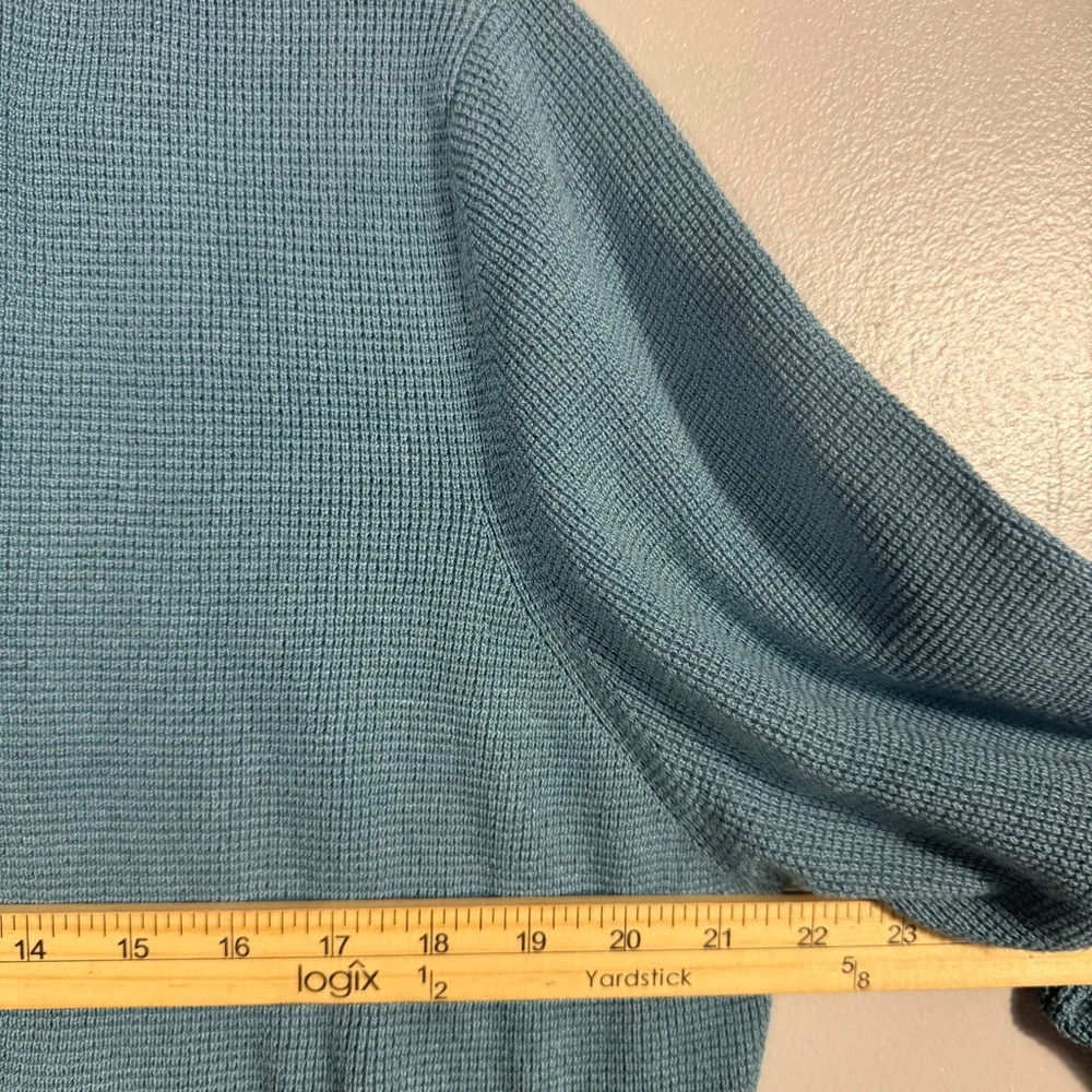 XL Cyrus Blue Open Front Knit Cardigan Sweater - Picture 7 of 10